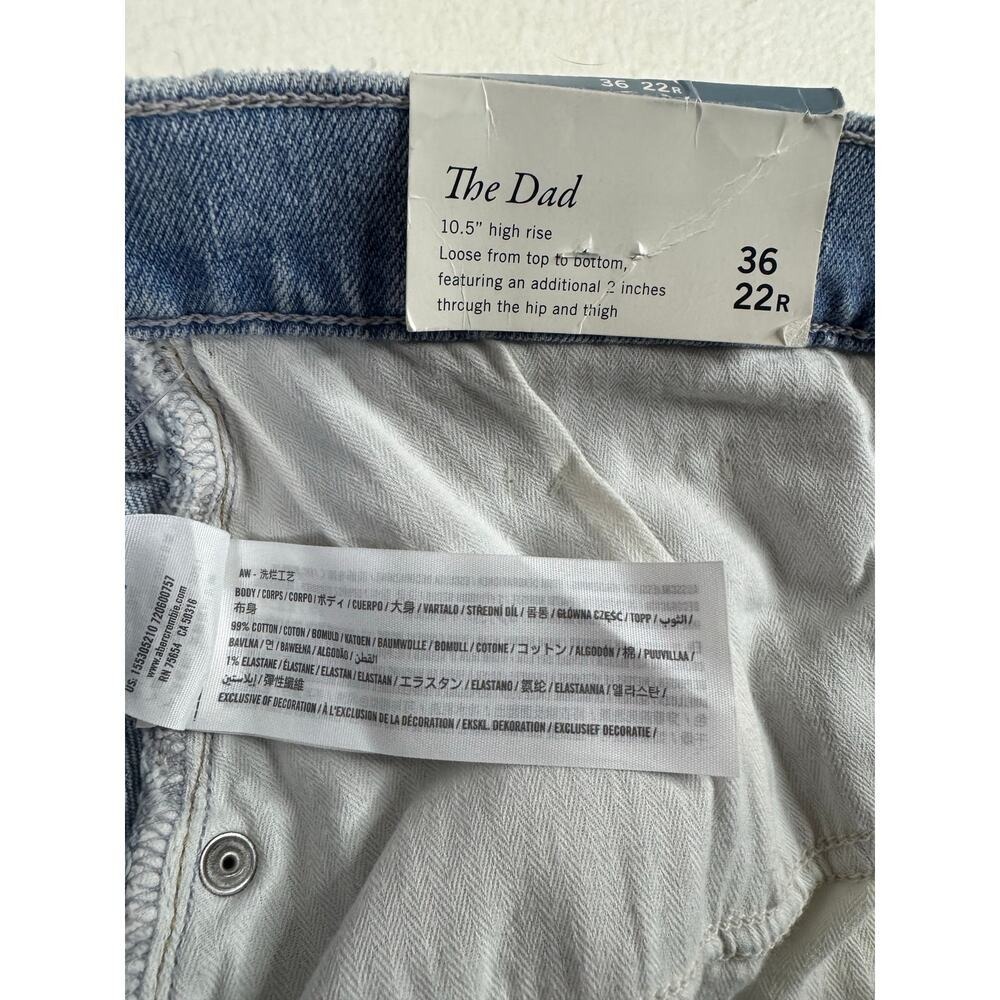 A&F Curve Love High Rise Asymmetrical Dad Jean 36/22R Light Wash Relaxed 90s - Picture 8 of 9